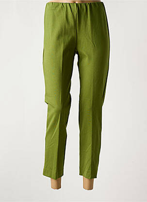 Pantalon 7/8 taille élastique vert QUATRE VINGT JOURS femme