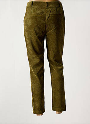 Pantalon 7/8 fermeture zippée sous rabat avec crochet vert VILA femme