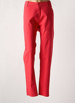 Pantalon droit rouge QUATRE VINGT JOURS pour femme