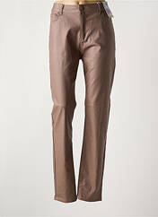 Pantalon slim beige QUATRE VINGT JOURS pour femme seconde vue