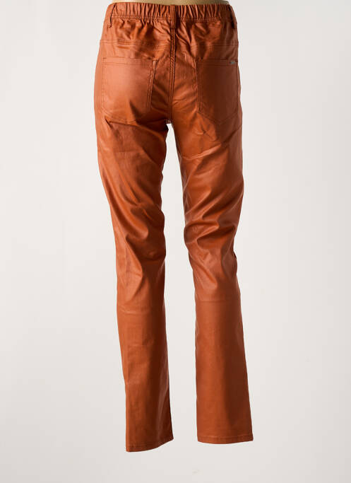 Pantalon slim taille élastique orange QUATRE VINGT JOURS femme