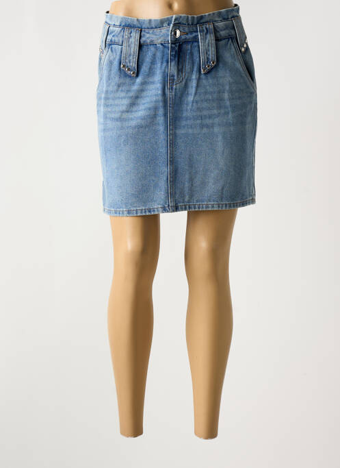 Jupe courte bleu MORGAN pour femme