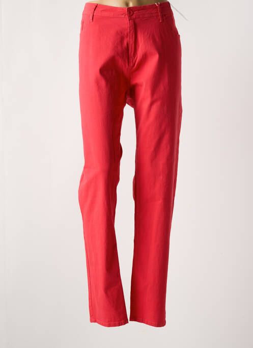 Pantalon droit rouge QUATRE VINGT JOURS pour femme