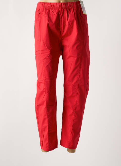 Pantalon droit rouge QUATRE VINGT JOURS pour femme