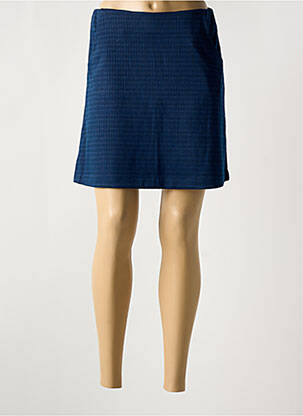 Jupe courte coupe droite bleu B.YOUNG femme