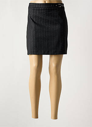 Jupe courte coupe droite noir MORGAN femme