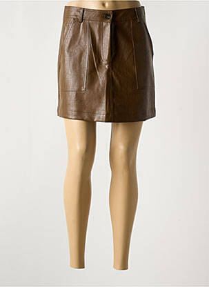 Jupe courte poches marron MOLLY BRACKEN femme