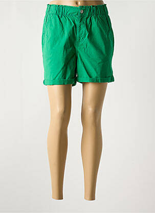 Short fermeture zippée sous rabat boutonné vert B.YOUNG femme