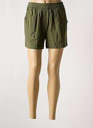 Short coupe droite vert VILA femme