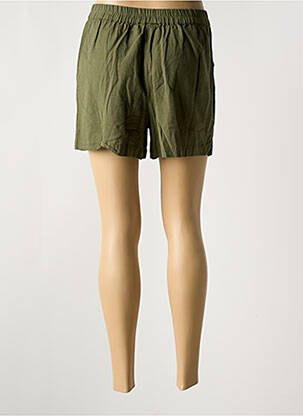 Short coupe droite vert VILA femme