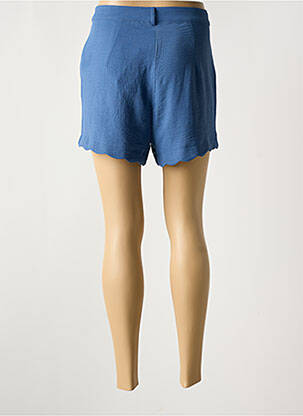 Short fermeture zippée sous rabat boutonné bleu MOLLY BRACKEN femme