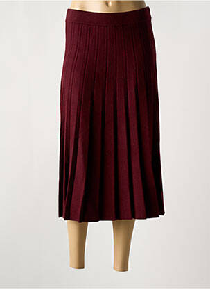 Jupe mi-longue rouge MOLLY BRACKEN pour femme