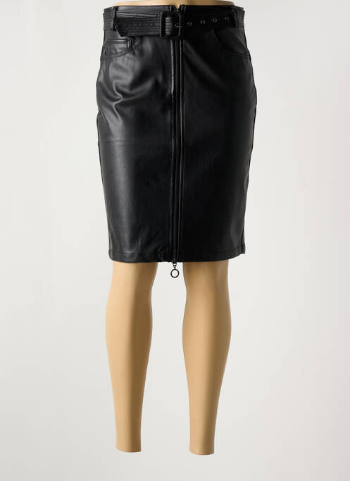 Jupe mi-longue coupe droite noir SALSA femme