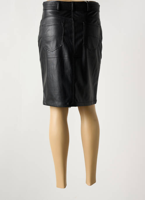 Jupe mi-longue coupe droite noir SALSA femme