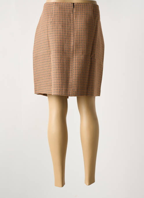 Jupe courte coupe droite beige DEELUXE femme