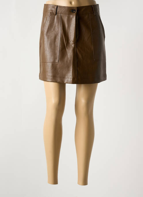 Jupe courte marron MOLLY BRACKEN pour femme