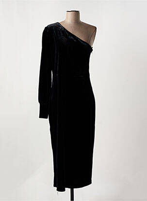 Robe longue manches longues manches longues noir KAFFE femme