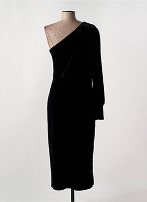 Robe longue manches longues manches longues noir KAFFE femme