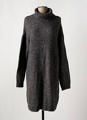 Robe pull tissage chiné manches longues gris KAFFE femme
