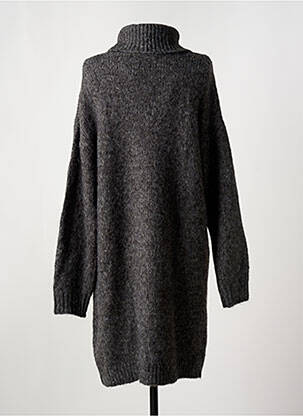 Robe pull tissage chiné manches longues gris KAFFE femme