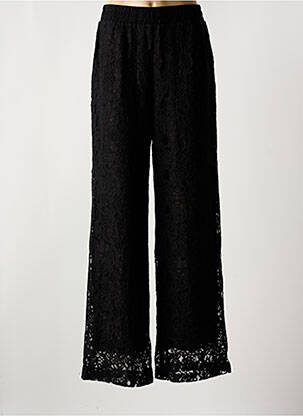 Pantalon large taille normale taille normale noir KAFFE femme