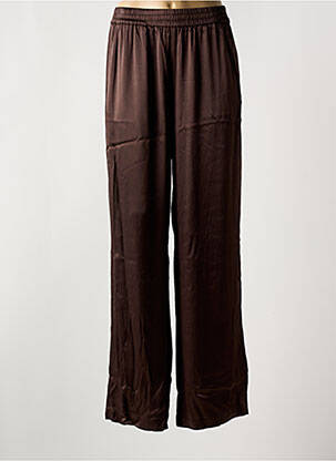 Pantalon large coupe fluide taille normale marron KAFFE femme
