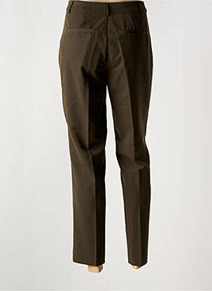 Pantalon chino tissage popeline taille haute vert KAFFE femme