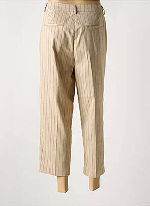 Pantalon 7/8 taille à pinces taille normale beige KAFFE femme