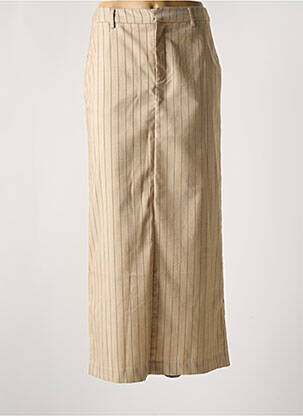 Jupe longue coupe droite beige KAFFE femme