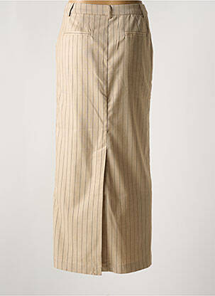 Jupe longue coupe droite beige KAFFE femme