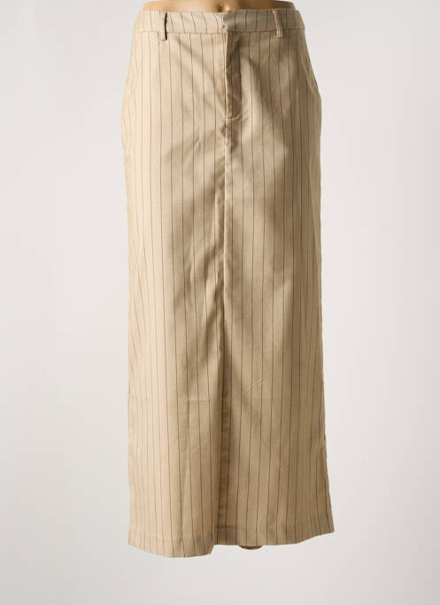 Jupe longue beige KAFFE pour femme
