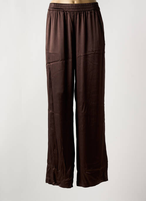Pantalon large marron KAFFE pour femme