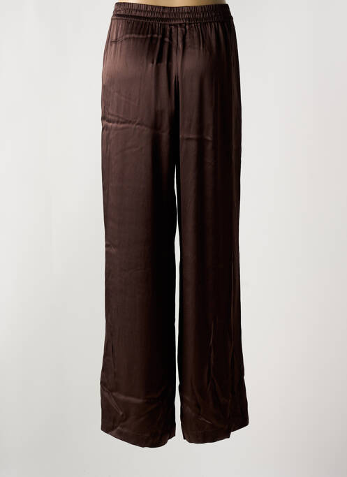 Pantalon large marron KAFFE pour femme