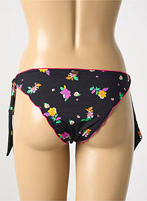 Bas de maillot de bain imprimé fleurs bikini noir BANANA MOON femme