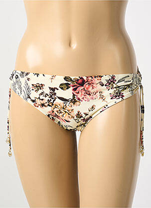 Bas de maillot de bain imprimé fantaisie bikini beige WATERCULT femme