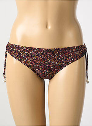 Bas de maillot de bain imprimé fantaisie bikini marron WATERCULT femme