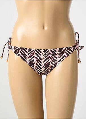 Bas de maillot de bain imprimé fantaisie bikini marron BANANA MOON femme