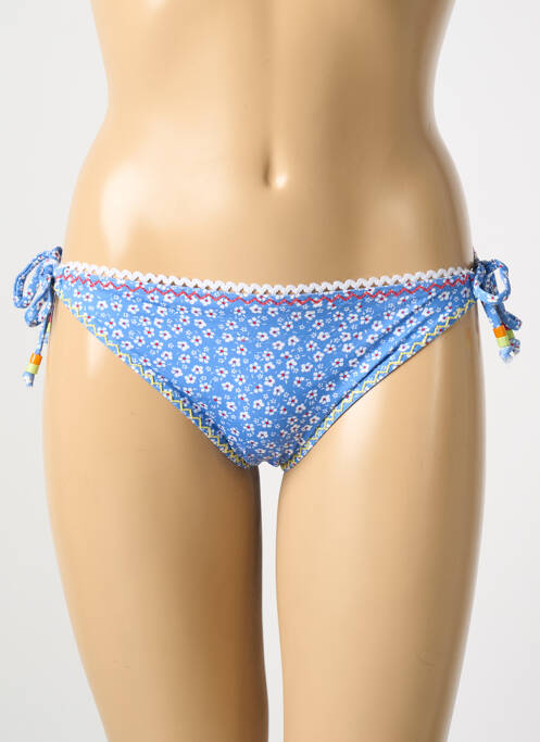 Bas de maillot de bain imprimé fantaisie bikini bleu BANANA MOON femme