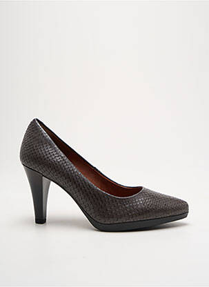 Escarpins tissage satiné talon de 7 à 9cm gris KARSTON femme