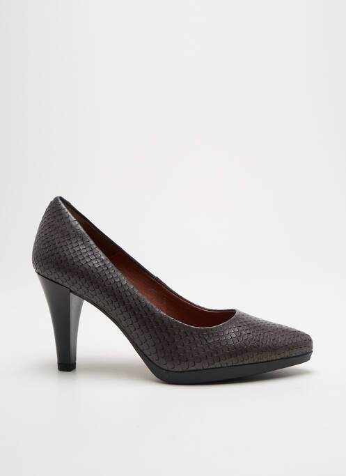 Escarpins tissage satiné talon de 7 à 9cm gris KARSTON femme