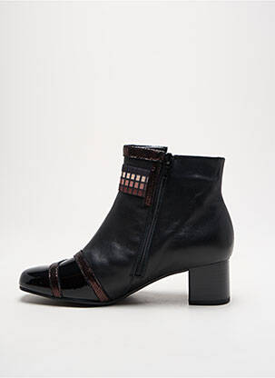 Bottines/boots matière lisse talon de 4 à 6cm noir INEA femme