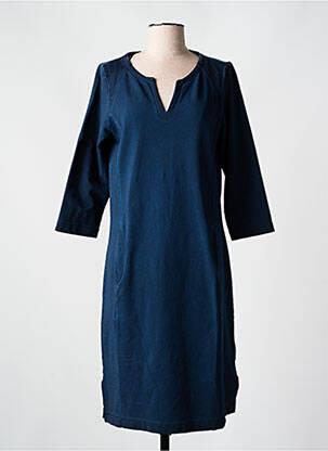 Robe mi-longue manches 3/4 manches 3/4 bleu SANDWICH femme