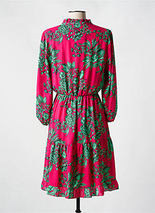 Robe courte manches longues manches longues rose BATIDA femme