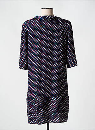 Robe courte manches 3/4 manches 3/4 bleu SO SOON femme