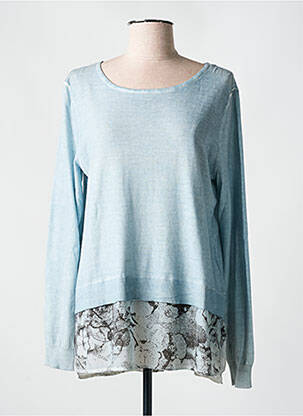 Pull coupe cintrée manches longues bleu SANDWICH femme