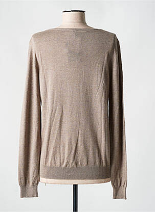 Pull tissage chiné manches longues marron BARBARA LEBEK femme