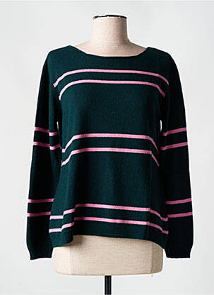 Pull stretch manches longues vert B.YU femme