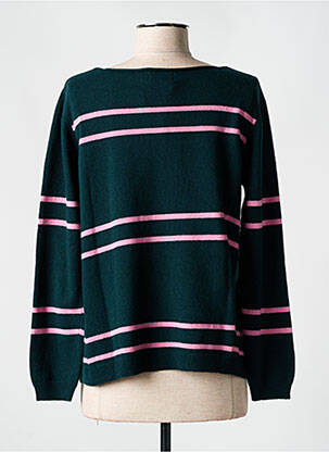 Pull stretch manches longues vert B.YU femme
