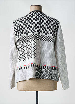 Veste casual col rond noir JUST WHITE femme