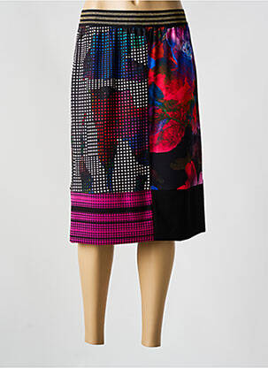 Jupe mi-longue coupe évasée noir EROKE femme